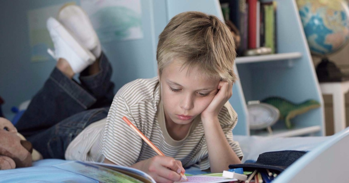 students writing assignment